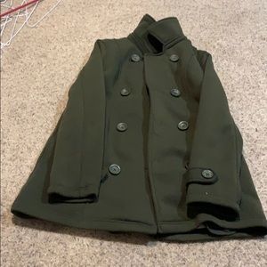army green pea coat